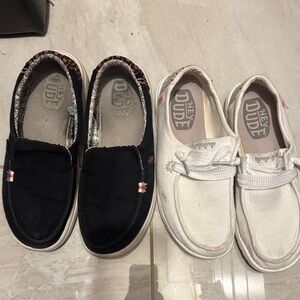 Hey Dude Black and White Casual Slip-Ons